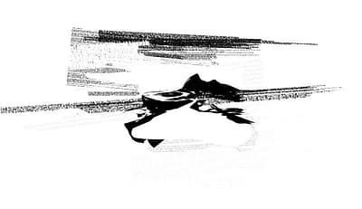 This is a decorative illustration digitally carved from stacked layers of font on one another; the greater the layers, the darker the illusion of shadows throughout the scene.